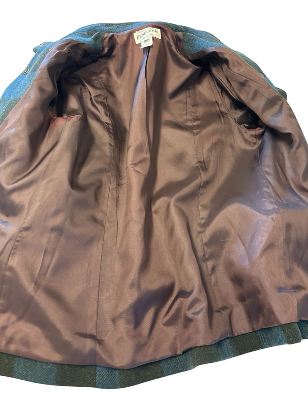 Vintage Pendleton Wool Buffalo Checked Coat Jacket Women’s Size Medium - Picture 7 of 11